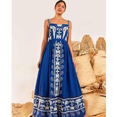 Macaw Embroidered Maxi Dress