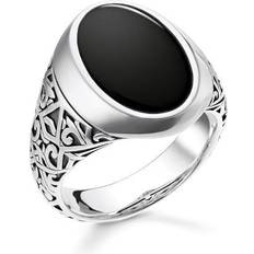 Black Rings Thomas Sabo Rebel at Heart Ring - Silver/Black