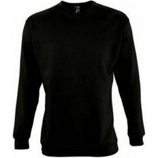 SOLS Mens Supreme Plain Cotton Rich Sweatshirt (Black)