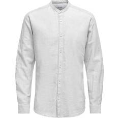 Best Shirts Only & Sons Onscaiden LS Solid Linen Shirt - White