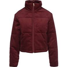 Urban Classics Övergångsjacka 'Corduroy Puffer Jacket' burgunder