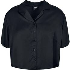 Urban Classics Ladies Viscose Satin Resort Shirt Short-sleeved Shirt