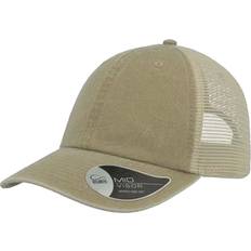 Atlantis Case Pigment Dyed 6 Panel Trucker Cap Unisex - Khaki