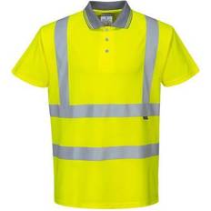 Men - Yellow Polo Shirts Portwest Hi-Vis S/S Polo Shirt,XXL