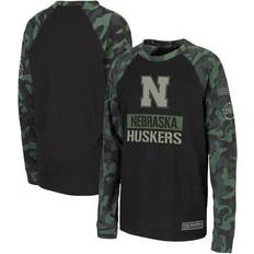 Colosseum Nebraska Huskers OHT Military Appreciation Raglan LS Hoodies Youth