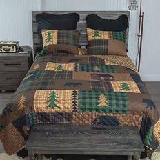 Donna Sharp Brown Bear Cabin Quilts Brown (228.6x172.72cm)