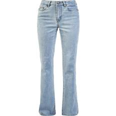 Urban Classics Ladies High Waist Flared Denim Trousers Jeans