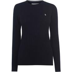 Jack Wills Tinsbury Merino Wool Cable Knitted Jumper - Black