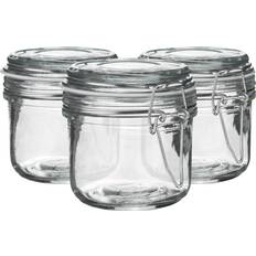 Airtight Clip Top Lid Food Preserve Preserving 200ml x6[White] Kitchen Container