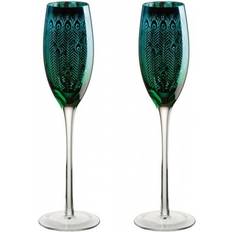 Artland Peacock Flutes Set of 2 Champagne Glass 2pcs
