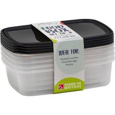 Oven Safe Food Containers Wham Food 1L Set 4 Black Or Teal Food Container 4pcs