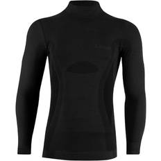 Red Base Layer Tops Lenz 6.0 Merino Turtle Neck Longsleeve Shirt, black-red