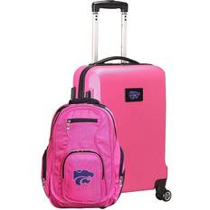 NCAA Kansas State Wildcats Deluxe 2-Piece Backpack and Carry-On Set Pink