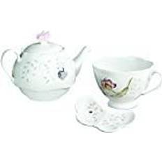 Lenox 6083927 Butterfly Meadow with Lid, White Teapot