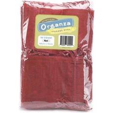 Brybelly Lot of 50 Red Drawstring Organza Storage Bags