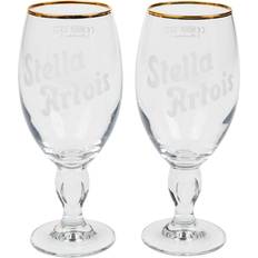 Gold Drink Glasses Stella Artois Heritage Chalice (2-Pack) Clear Gold Drink Glass 2pcs