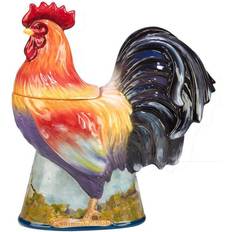 Certified International Rooster Meadow 3-d Rooster Biscuit Jar