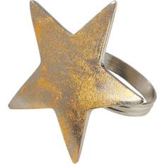 Saro Lifestyle Texture Star Top Napkin Ring 6.4cm 4pcs