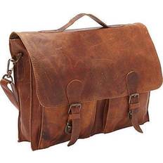 Sharo Soft Leather Laptop Messenger Bag and Brief