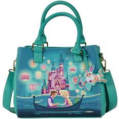 Loungefly Tangled Rapunzel Castle Glow in the Dark Crossbody Bag - Blue