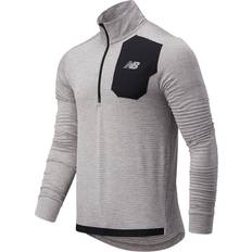 New Balance Heat Grid Half Zip Top Men - Athletic Grey