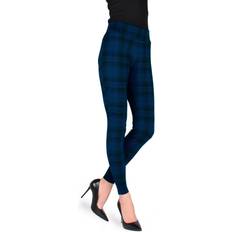 White - Women Leggings MeMoi Gaban Tartan Shaping Leggings