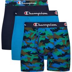 Camouflage Men's Underwear Champion Men's 3-Pack Total Support Lightweight Stretch boxer Brief, XL, Multicolor