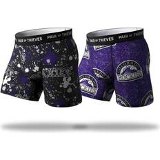 Pair of Thieves Men Black/Purple Colorado Rockies Super Fit 2-Pack Boxer Briefs Set