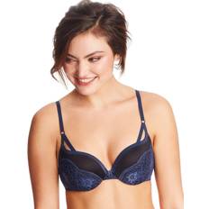 Maidenform Push Up & In Underwire Bra Navy/Black Women's Navy/Black