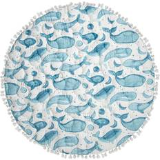 Crane Baby Cotton Quilted Activity Playmat Caspian Whales