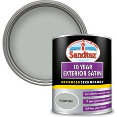 Sandtex Exterior 10 Year Satin Paint Cloudy Day 750ml