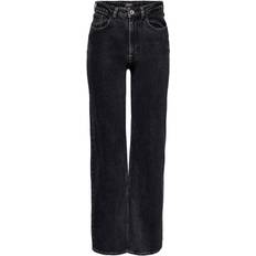 Only Juicy Wide Leg Jeans - Black Denim