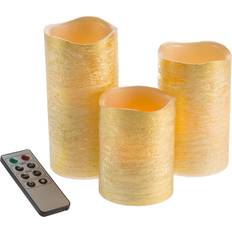 Lavish Home 4-Pc. Distressed Flameless & Remote Control Set LED Candle