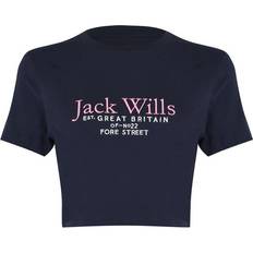 Jack Wills Eccleston Crop T-shirt - Navy