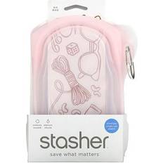 Stasher Go Bag, Pink Plastic Bags & Foil