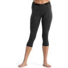 Women - Wool Base Layers Icebreaker 260 Zone Legless Baselayer Pants Jet Heather/Black