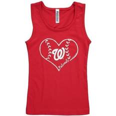 Girls - L Tank Tops Soft As A Grape Big Girl's Washington Nationals Cotton Tank Top - Red