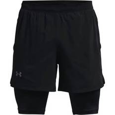 M - Men Shorts Under Armour Launch 5'' 2-in-1 Shorts Men - Black/Reflective