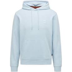 Hugo Boss Wetalk Hooded Sweatshirt with Logo Patch - Open Blue