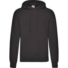 Fruit of the Loom Unisex Adults Classic Hooded Sweatshirt (3XL) (Black)