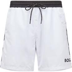 Men - White Swimwear HUGO BOSS Starfish Swim Shorts