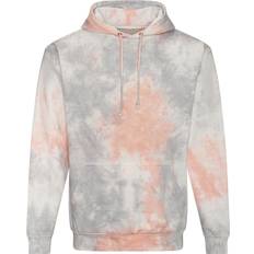 Awdis Unisex Adult Tie Dye Hoodie (Grey/Pink Marble)