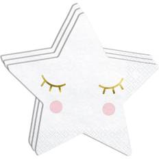 Luck and Luck Paper Party Christening Napkins Little Star 16 x 16cm x 20