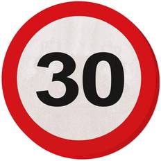 Folat 30th Birthday Traffic Sign Napkins 20 pieces