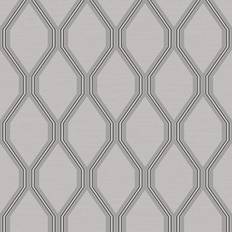 Debona Ariana Geometric Wallpaper Grey Silver 2490