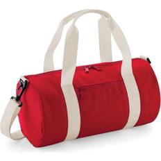 BagBase Mini Barrel Bag (One Size) (Classic Red/Off White)