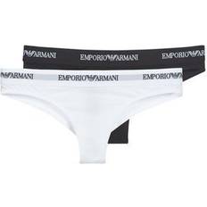 Emporio Armani White Knickers Emporio Armani CC317-PACK DE women's Knickers/panties in