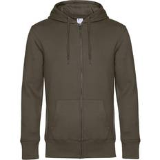 B&C Mens King Zipped Hoodie (Khaki)