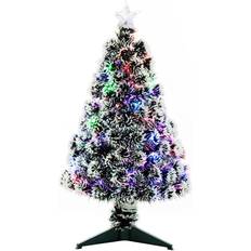 White Christmas Trees Homcom Pre Lit Artificial Snow Covered Christmas Tree 90cm