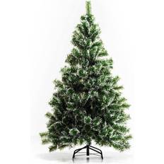 Christmas Trees on sale Homcom Snow Tipped Green/White Christmas Tree 150cm